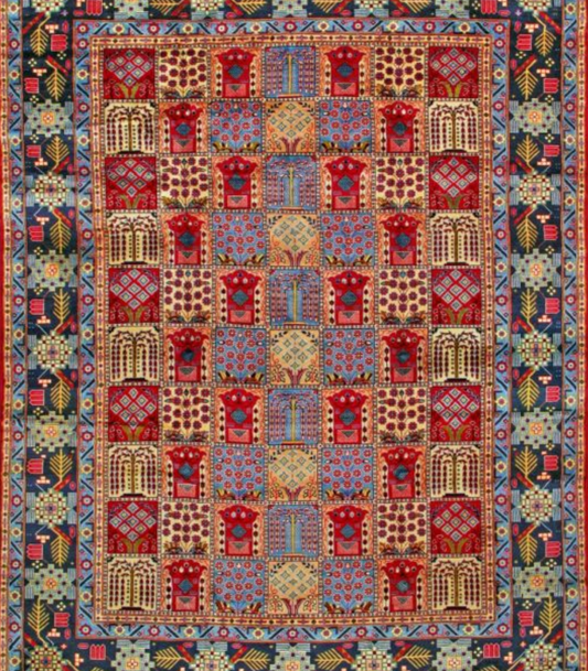 9' 10" x 12' 10" Wool Esfahan Authentic Persian Rug